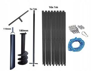 Hand well auger 17m 180mm bailer 110