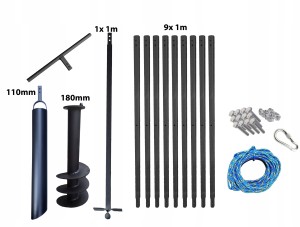 Hand well auger 180mm 10m + bailer