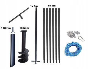 Hand well auger 180mm 7m + bailer