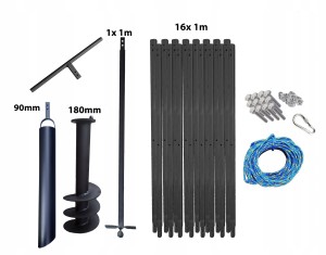 Hand well auger 17m 180mm bailer 90