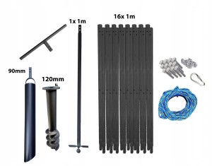 Hand well auger 17m 120mm bailer 90