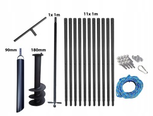 Hand well auger 180mm 12m +bailer 90