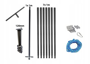 Hand well auger 120mm 7m