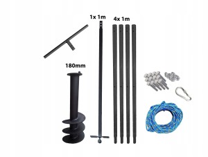 Hand well auger 180mm 5m PWSAM