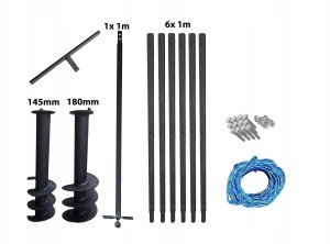 Hand well auger 145 + 180mm 7m