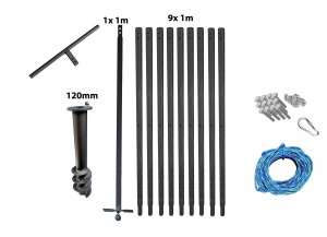 Hand well auger 120mm 10m