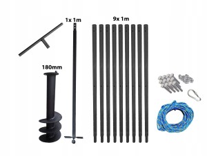 Hand well auger 180mm 10m
