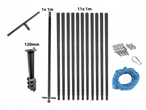 Hand well auger 120mm 12m